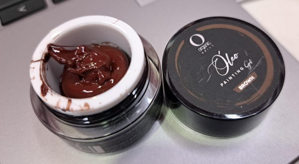 Oleo gel painting Brown