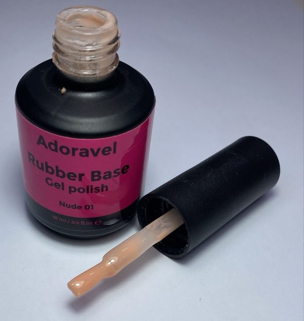 Rubber base gel polish nude 01 Adorabel 15ml
