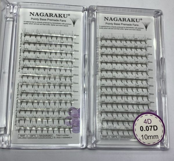 Blíster de pestañas 0.07 curva D Nagaraku grosor 10mm 4D