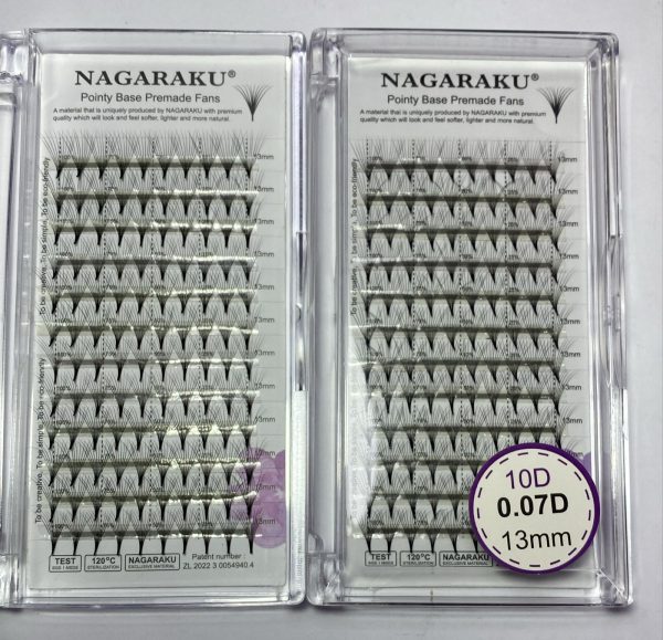 Blíster de pestañas 0.07 curva D Nagaraku grosor 13mm 10D