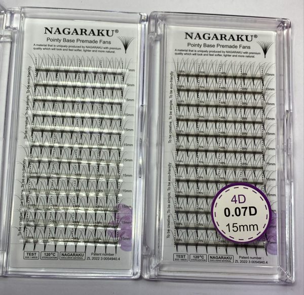 Blíster de pestañas 0.07 curva D Nagaraku grosor 15mm 4D