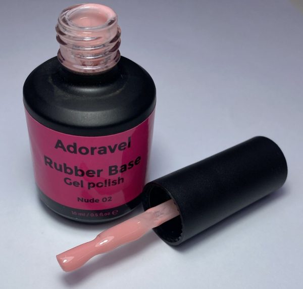 Rubber base gel polish nude 02 Adorabel 15ml