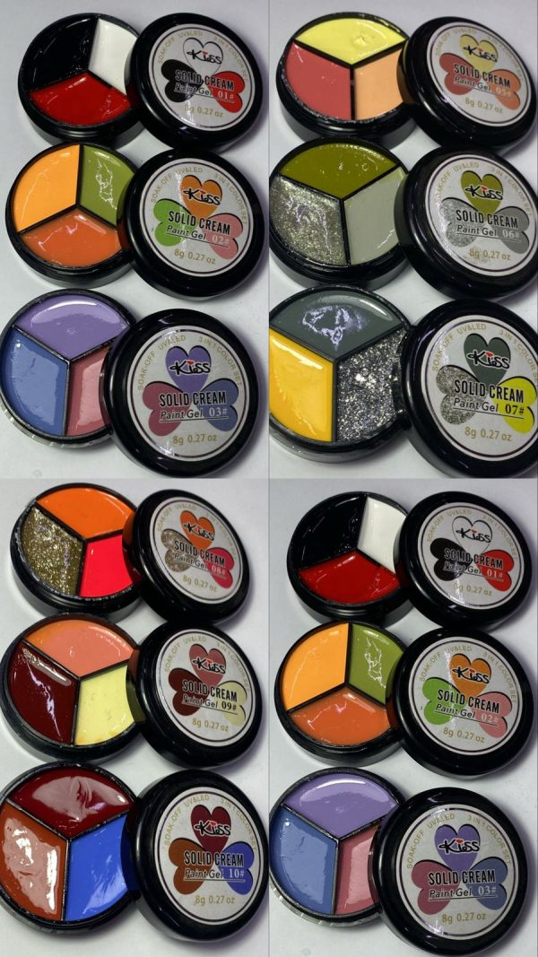 Solid cream paint gel 3 en 1 Kiss 8g
