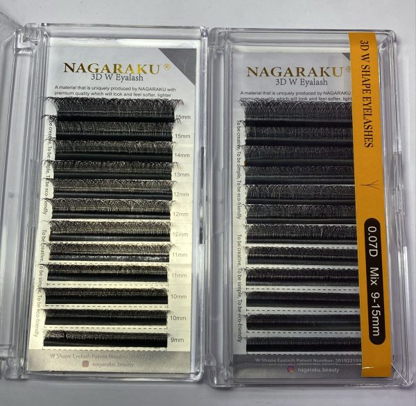 Blíster de pestañas curva D Nagaraku Mix 0.07 3D
