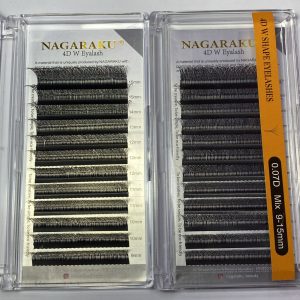 Blíster de pestañas curva D Nagaraku Mix 0.07 4D