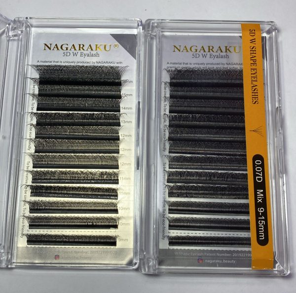 Blíster de pestañas curva D Nagaraku Mix 0.07 5D