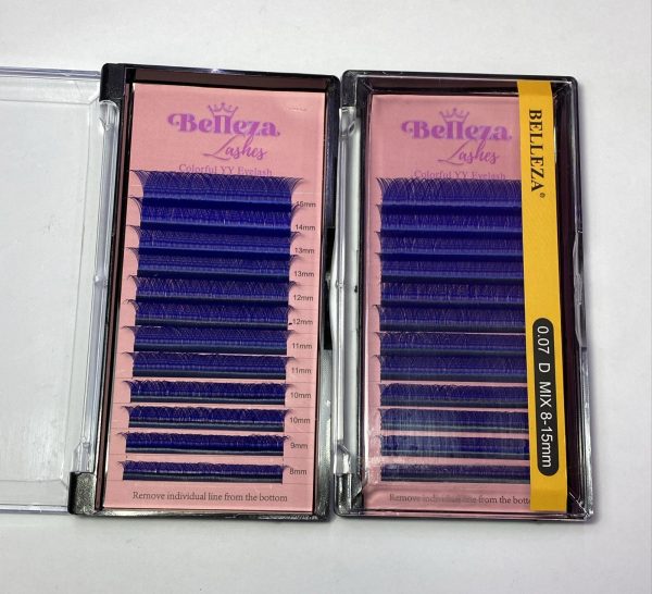 Blíster de pestañas 0.07 curva D Belleza Mix Azul