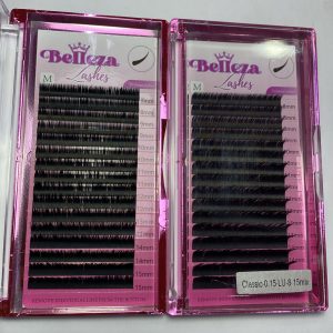 Blíster de pestañas 0.15 curva M Belleza Mix negras