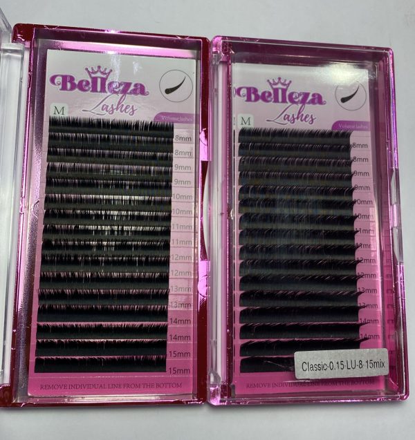 Blíster de pestañas 0.15 curva M Belleza Mix negras