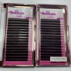 Blíster de pestañas 0.07 curva M Belleza Mix negras 2D