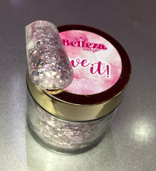 Acrílico Glitter #16 Love it Belleza 1/4 onza