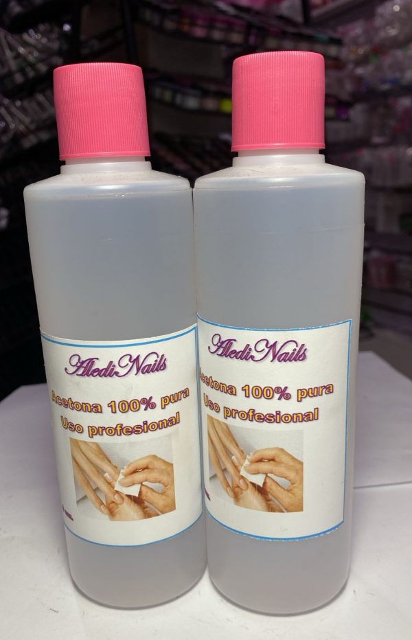 Acetona 100% pura Aledi Nails 8onz.