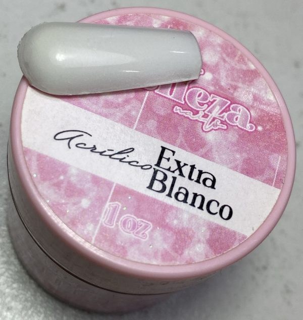 Acrílico extra blanco Belleza Nails 1 onza