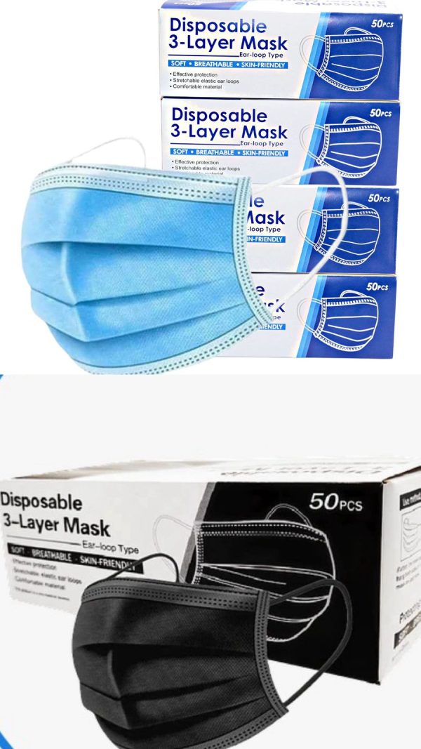 Caja de mascarillas celeste