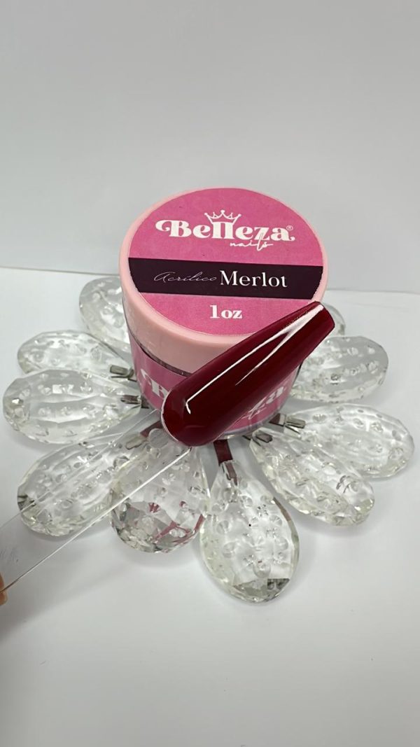 Acrílico merlot Belleza Nails 1 onza