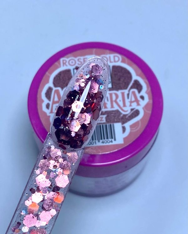 Acrílico acuaria rose gold Fantasy Nails 1 onza