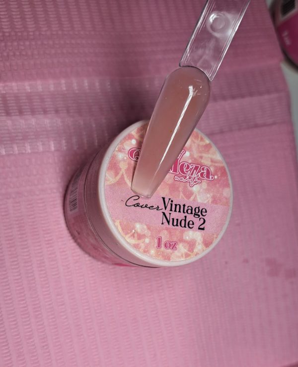 Acrílico cover vintage nude 2 Belleza Nails 1 onza