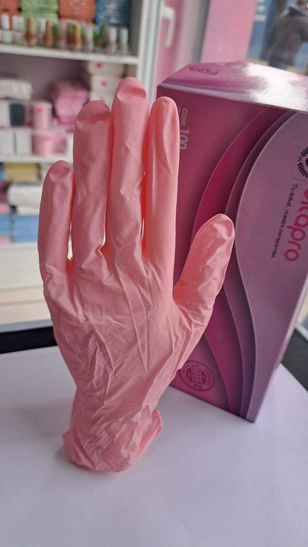 Caja de Guantes Baby Pink de Nitrilo Talla XS Vitapro 100 pares