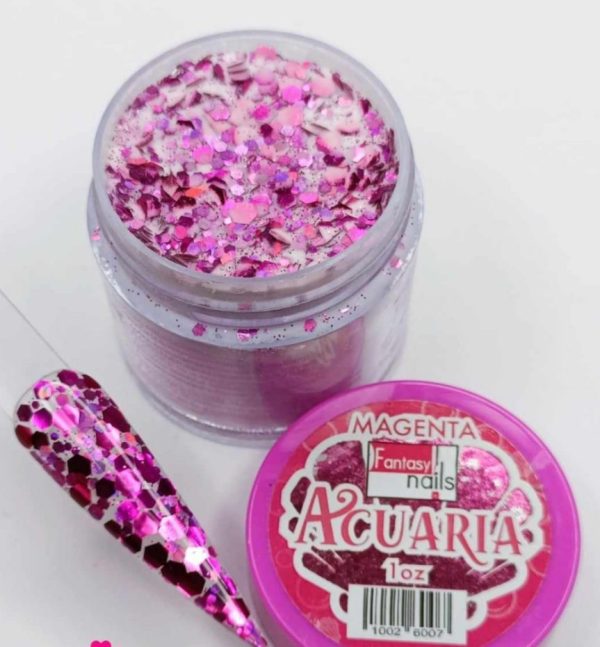 Acrílico acuaria magenta Fantasy Nails 1 onza