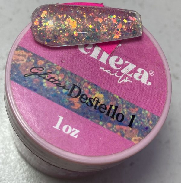 Acrílico glitter destello 1 Belleza Nails 1 onza