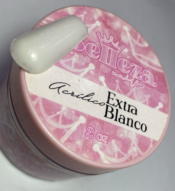 Acrílico extra blanco Belleza Nails 2 onzas