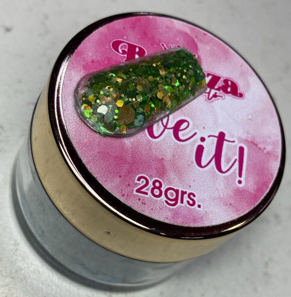 Acrílico glitter #24 love it Belleza Naiks 28grs