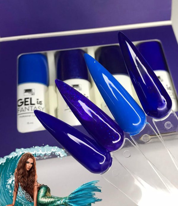 Colección Gel is Ocean Blue Fantasy Nails